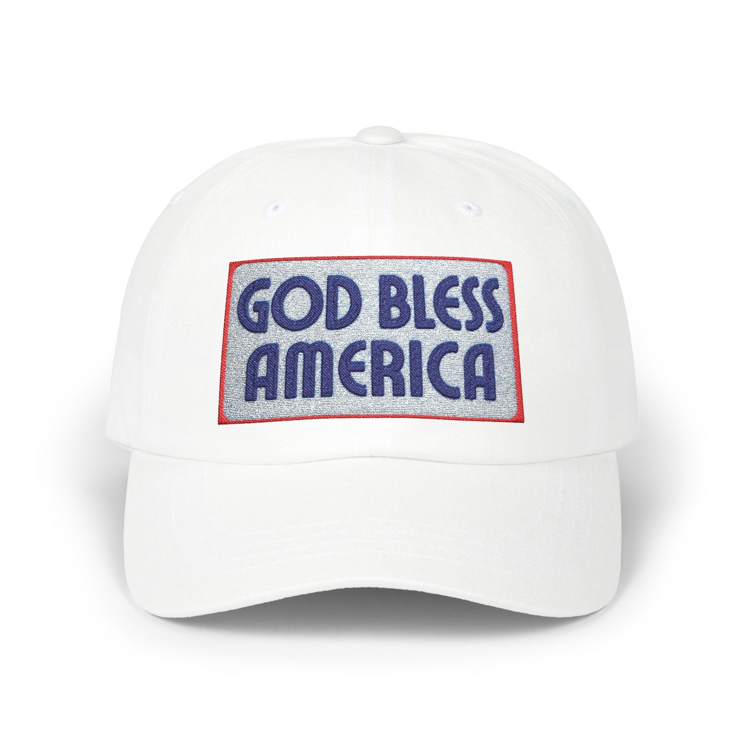 God Bless America Dad Cap — Patriotic Embroidered Baseball Hat