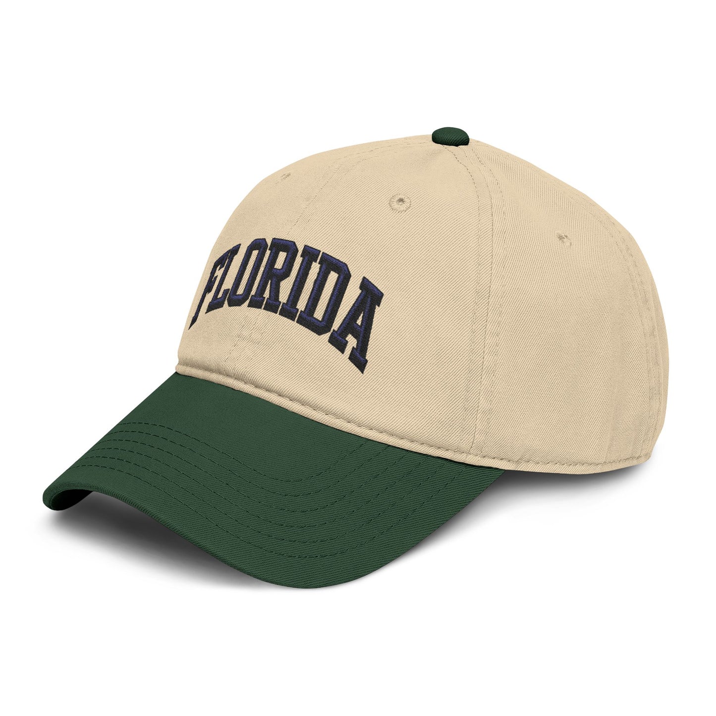 Florida Embroidered Washed Baseball Cap Hats Printify