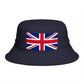 Union Jack Bucket Hat — British Flag Cotton Sun Hat Hats Printify One size Navy