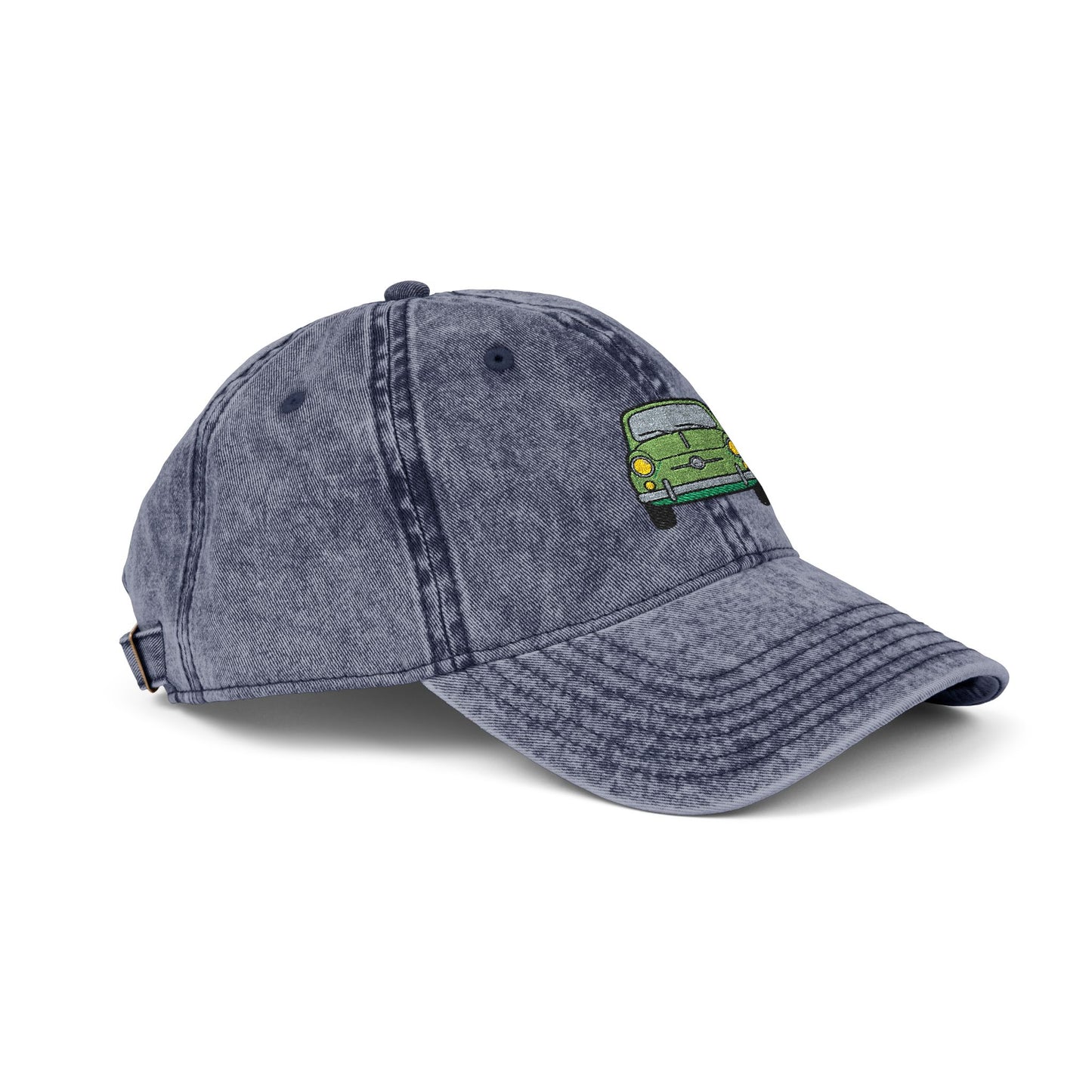 Embroidered Vintage Car Cap — Distressed Retro Baseball Hat Hats Printify