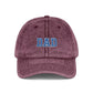 Dad Embroidered Vintage Cap — Washed Red Baseball Hat for Father’s Day Hats Printify One size Maroon