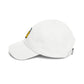 Lock Embroidered Dad Cap — Minimal Yellow Padlock Baseball Hat Hats Printify