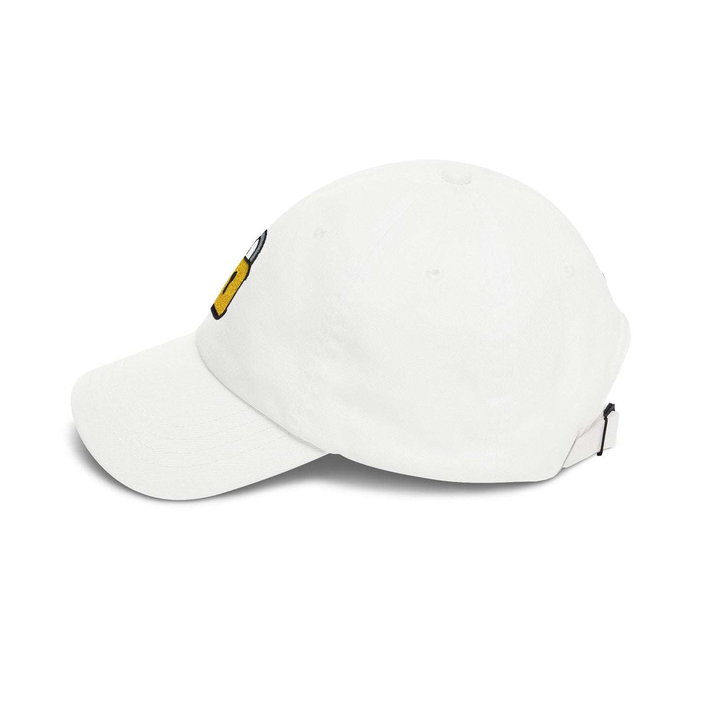 Lock Embroidered Dad Cap — Minimal Yellow Padlock Baseball Hat Hats Printify