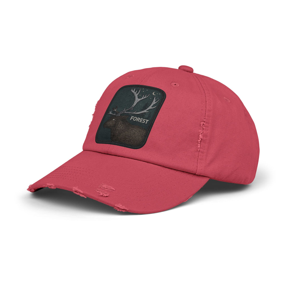 Distressed Forest Moose Cap