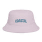 Coastal Bucket Hat — Brown Beach Sun Hat with 'COASTAL' Retro Text Hats Printify One size Orchid
