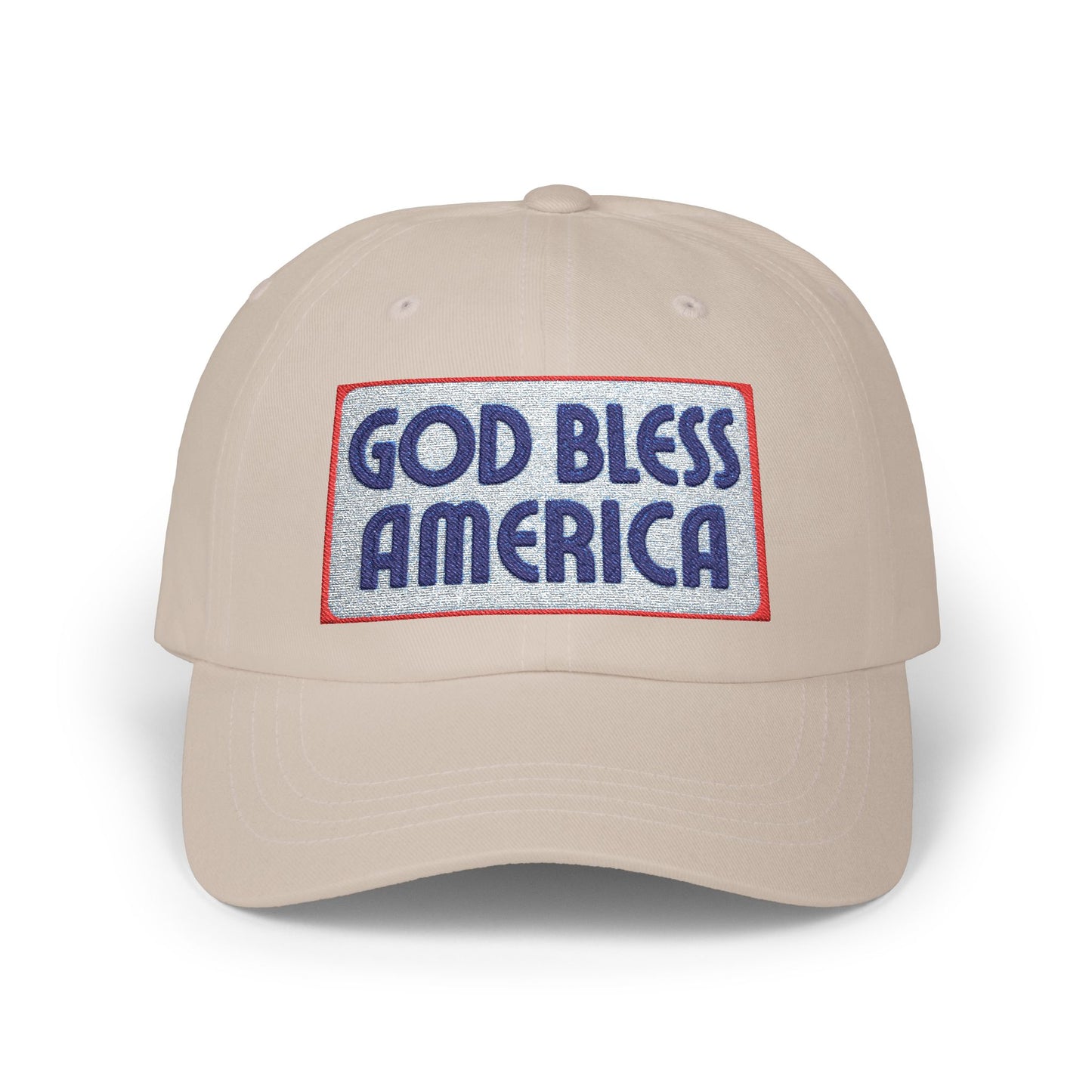 God Bless America Dad Cap — Patriotic Embroidered Baseball Hat