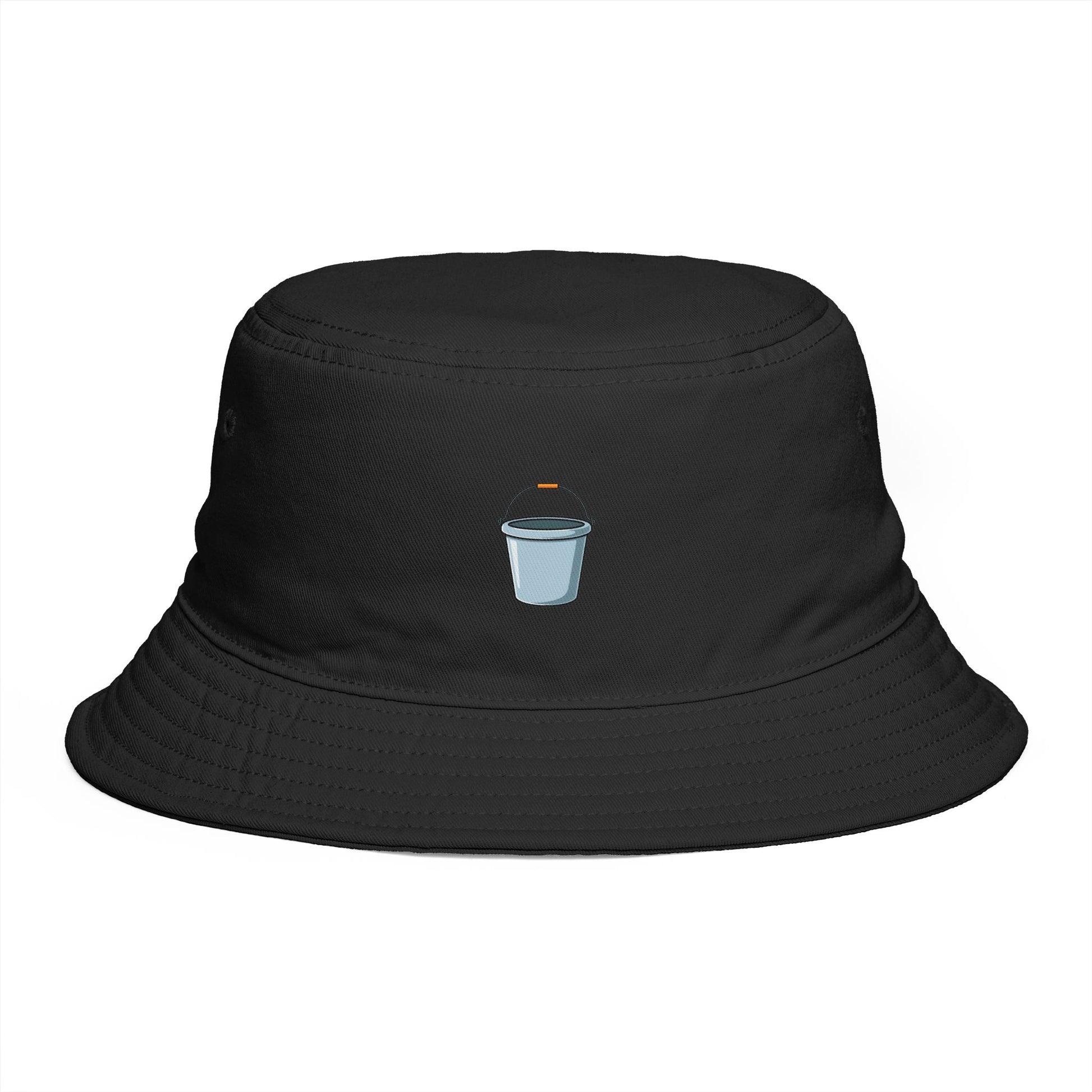 Coffee Cup Bucket Hat — Embroidered Mini Latte Graphic Hats Printify One size Black