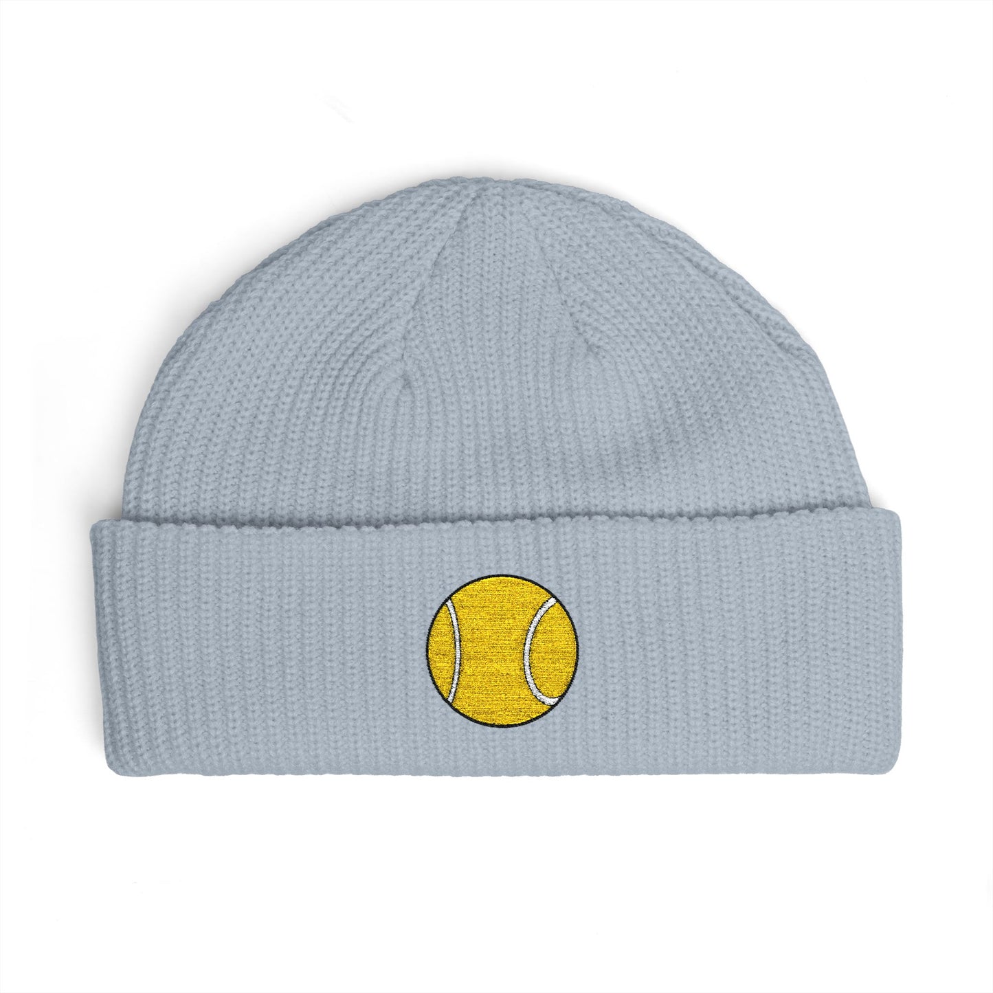 Sequin Tennis Ball Cuff Beanie - Sparkle Sports Knit Hat for Players & Fans Hats Printify One size Powder
