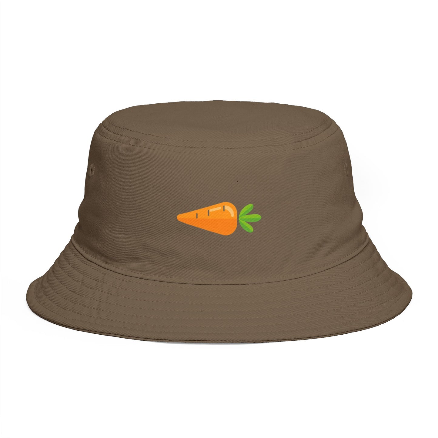 Carrot Emoji Bucket Hat — Cute Vegetable Graphic Summer Hat Hats Printify