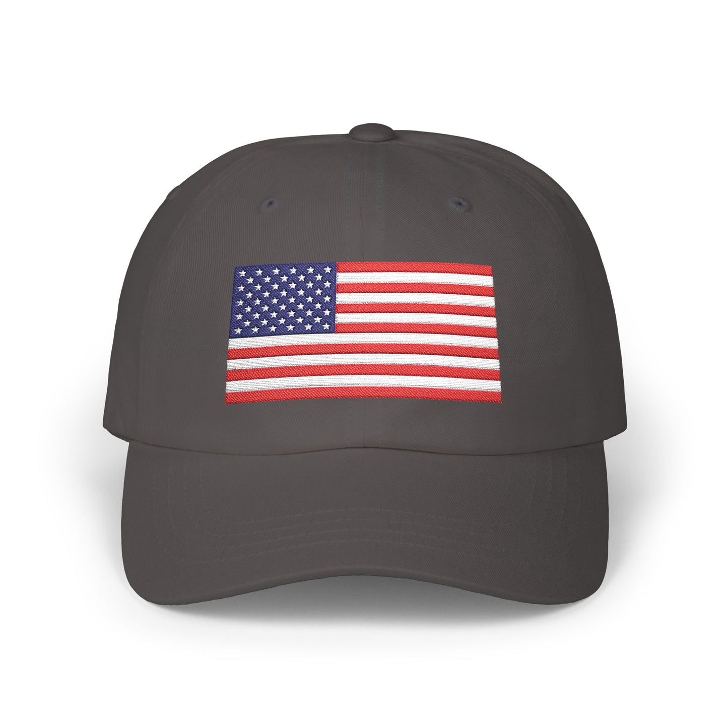 American Flag Dad Cap — Embroidered USA Baseball Hat for 4th of July Hats Printify Dark Grey One size