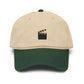 Washed Baseball Cap with Film Clapper Embroidery – Vintage Crew Hat for Filmmakers & Movie Fans Hats Printify One size Dark Green / Khaki