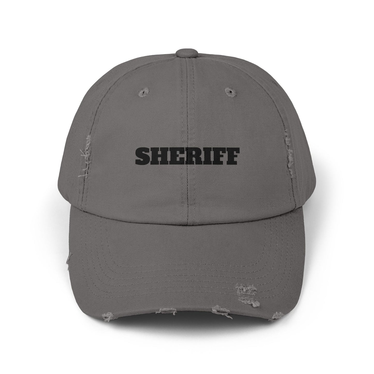 Sheriff Distressed Dad Hat — Vintage Western Sheriff Cap Hats Printify Nickel One size