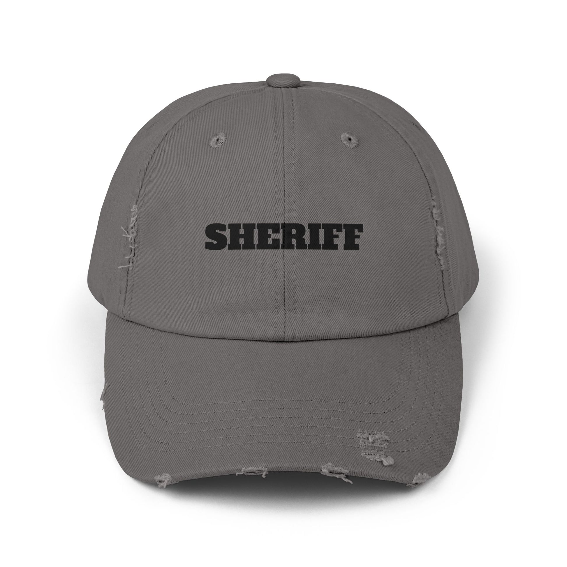 Sheriff Distressed Dad Hat — Vintage Western Sheriff Cap Hats Printify Nickel One size