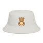 Teddy Bear Bucket Hat — Cute Brown Plush Toy Graphic Sun Hat Hats Printify One size Ecru