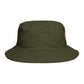 Smiley Drip Bucket Hat — Retro Melted Smile Face Sun Hat