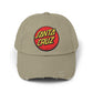 Santa Cruz Logo Distressed Cap – Vintage Skate Dad Hat Hats Printify Light Olive One size