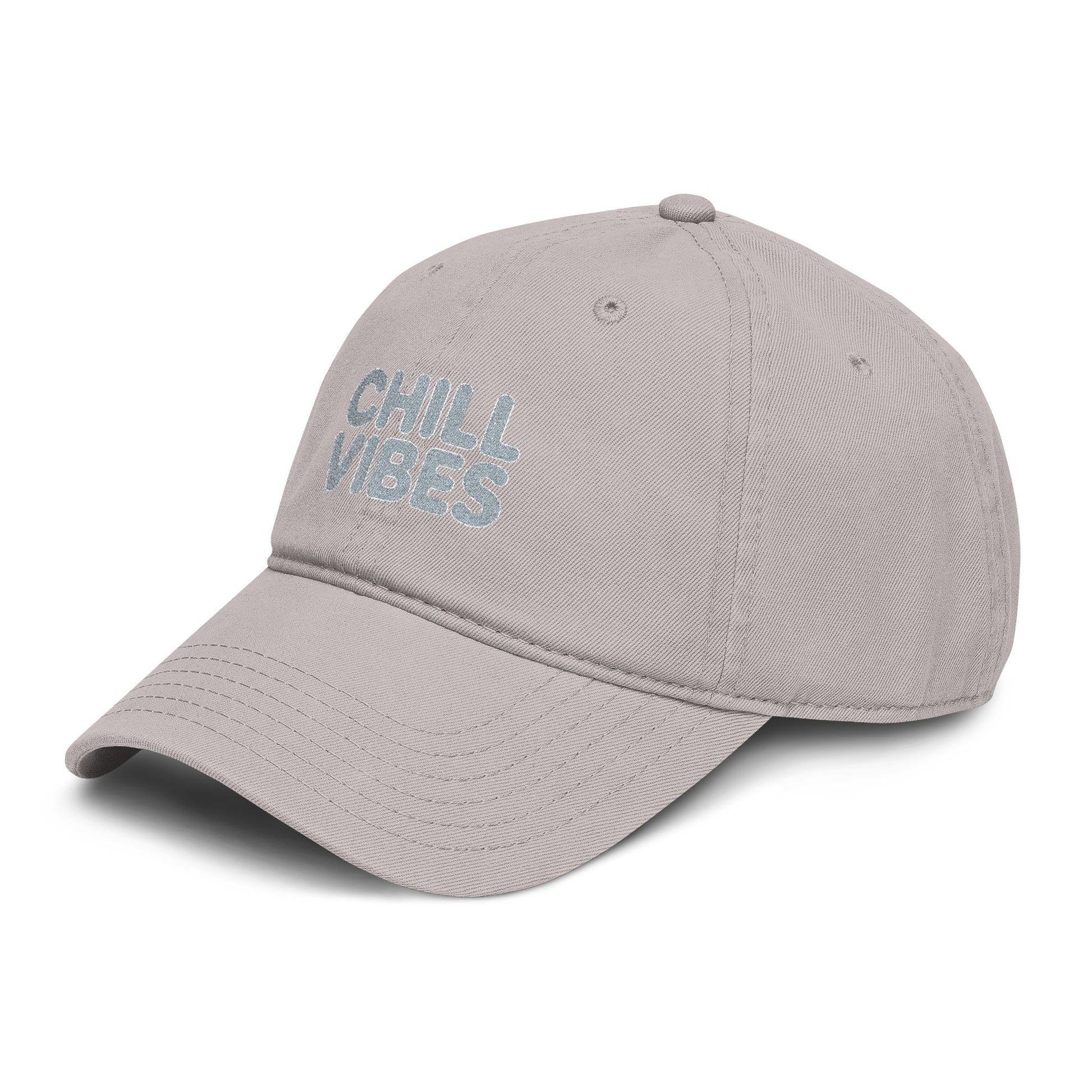 Chill Vibes Washed Baseball Cap Hats Printify