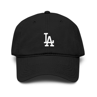Washed LA Baseball Cap – Vintage Washed Cotton Dad Hat Hats Printify One size Black