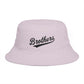 Brothers Script Brown Bucket Hat — Casual Retro Dad Hat for Siblings & Crew Hats Printify One size Orchid