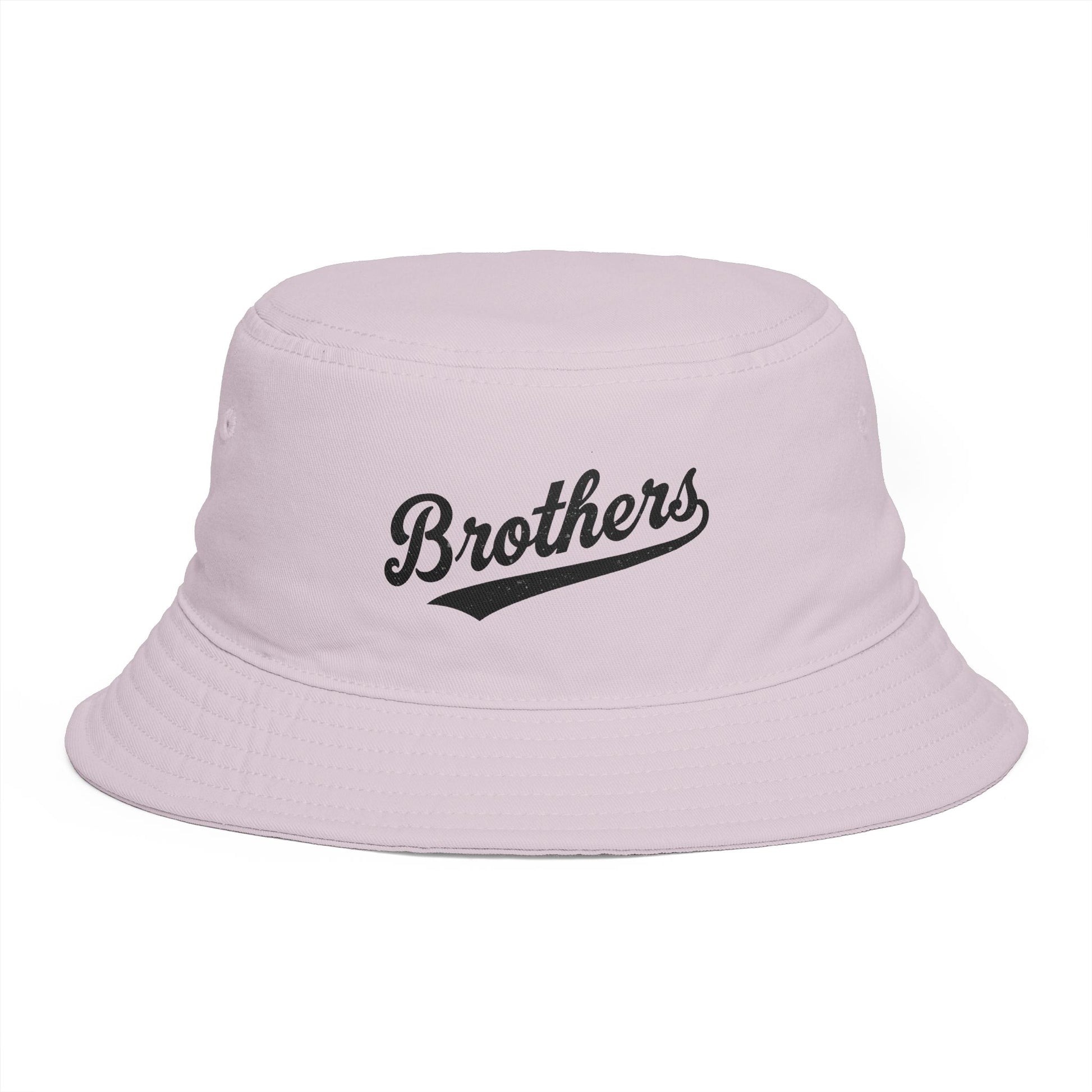 Brothers Script Brown Bucket Hat — Casual Retro Dad Hat for Siblings & Crew Hats Printify One size Orchid