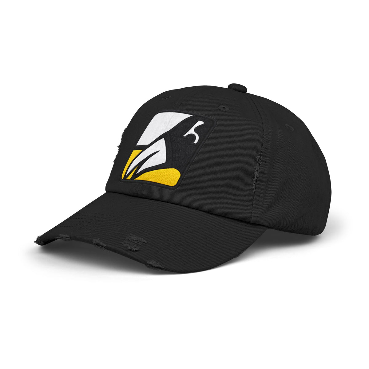 Unisex Distressed Cap Hats Printify Black One size
