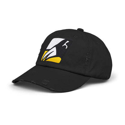 Unisex Distressed Cap Hats Printify Black One size