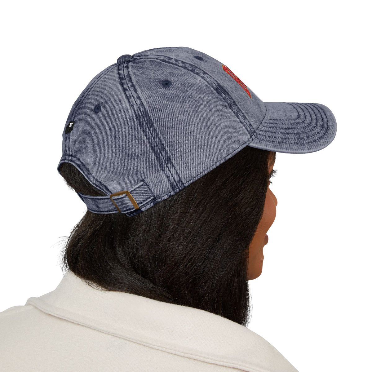 Vintage Embroidered Cap — Retro Sunset Patch Baseball Hat Hats Printify