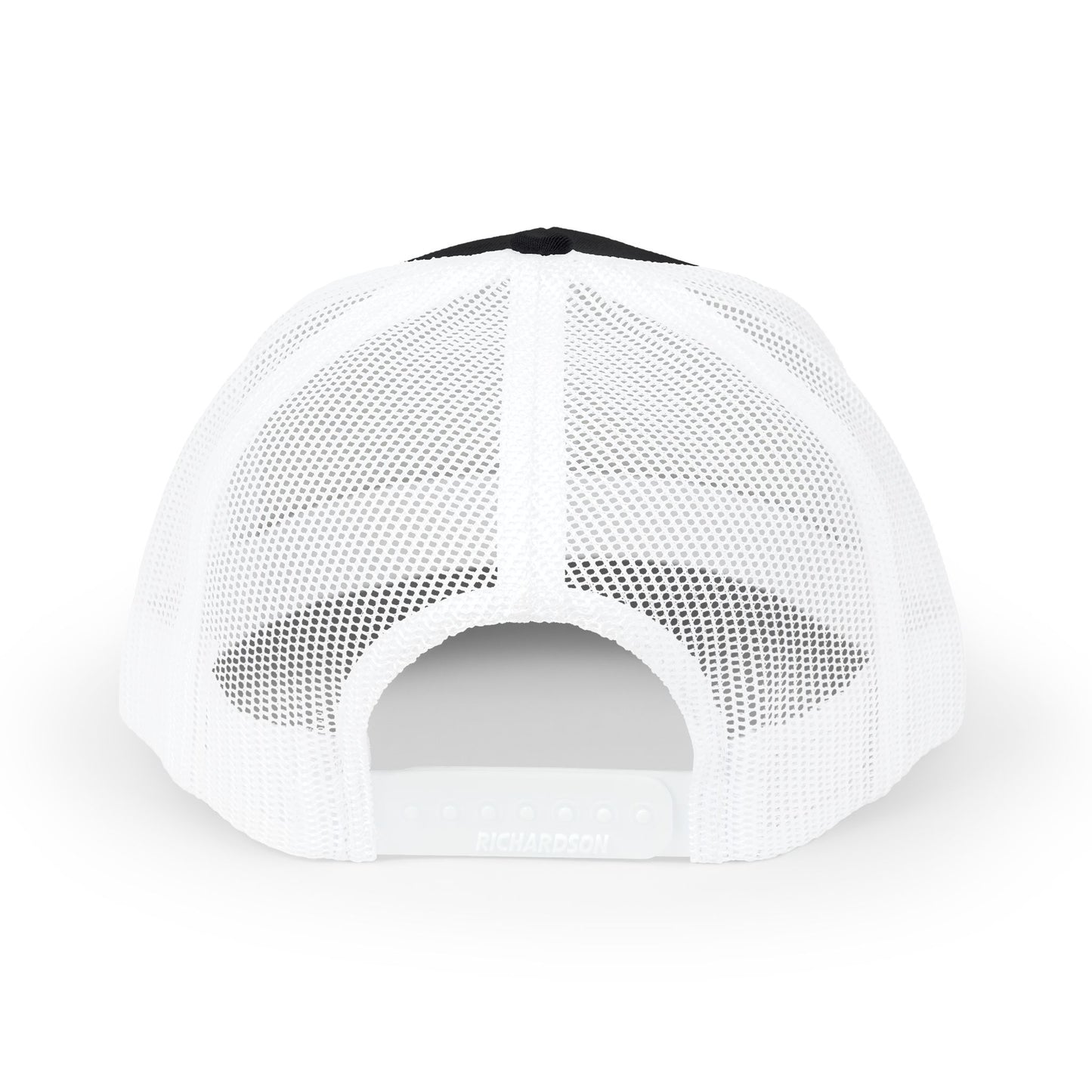 Embroidered LA Logo Snapback Trucker Cap Hats Printify One size Black/White