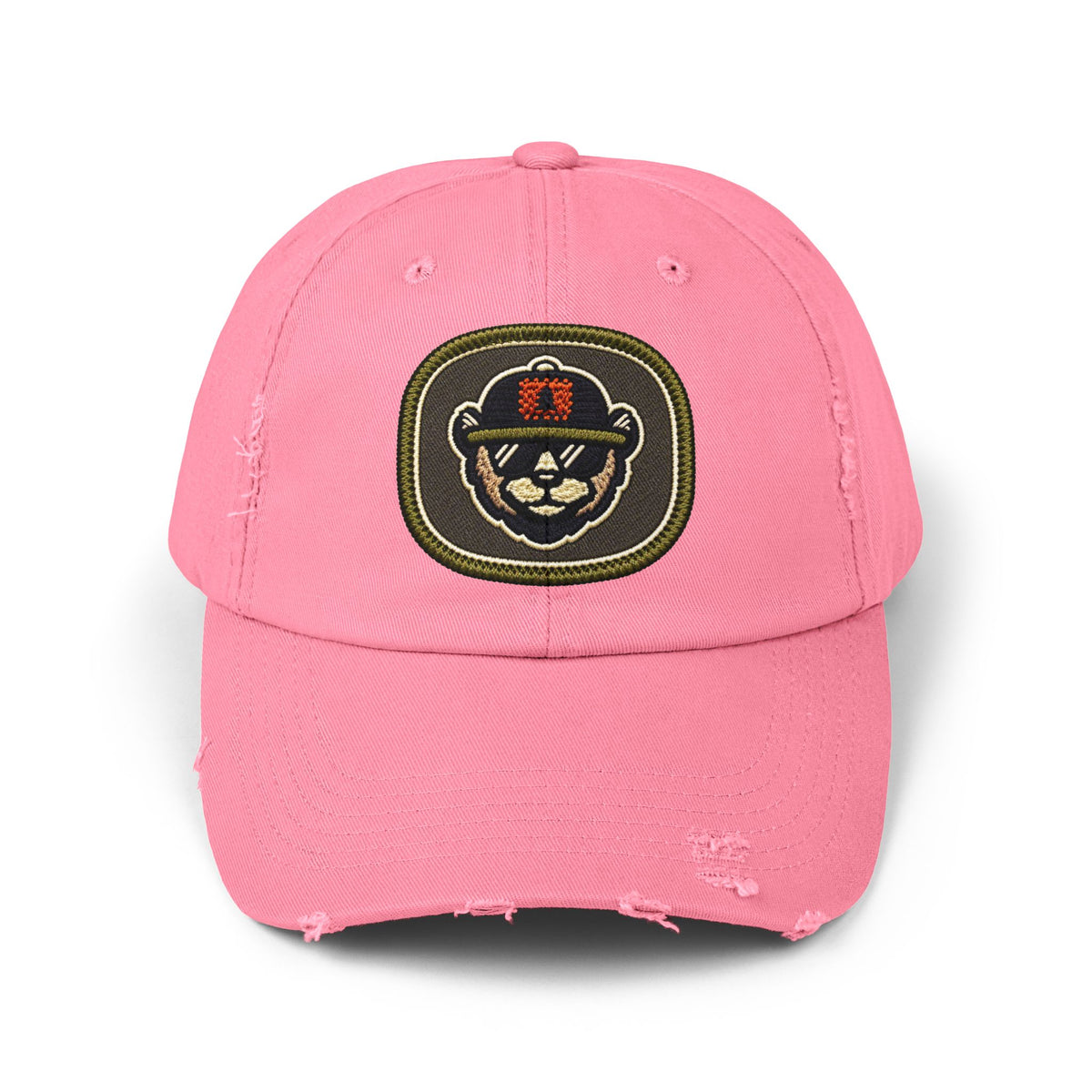 Unisex Distressed Cap Hats Printify True Pink One size