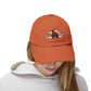 Distressed Baseball Cap — LA Logo with Angel Wings & Clouds Hats Printify