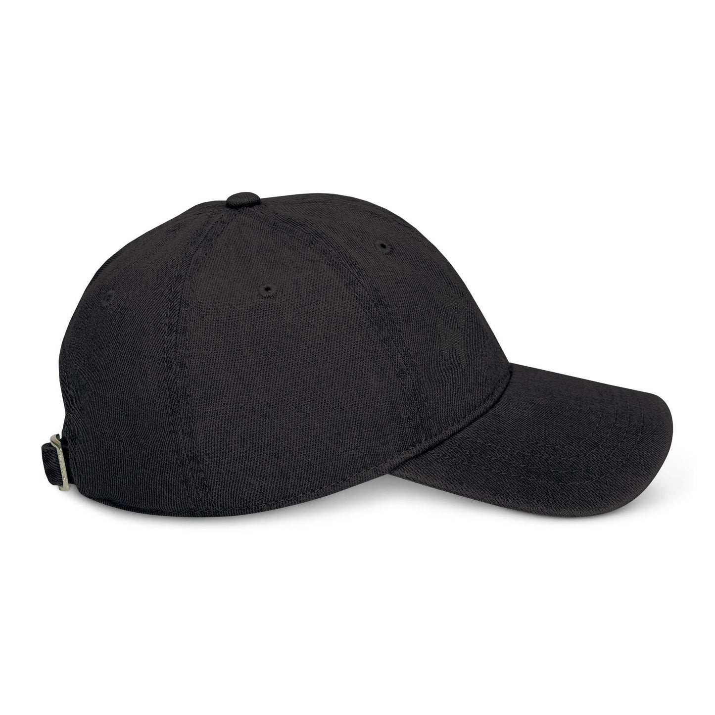 Drunk Embroidered Denim Hat – Distressed Black Baseball Cap