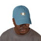 Embroidered Cat at Dinner Denim Hat Hats Printify