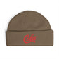 Cola Cuff Beanie — Retro Script Knit Hat Hats Printify One size Walnut