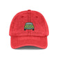 Embroidered Vintage Car Cap — Distressed Retro Baseball Hat Hats Printify One size Red