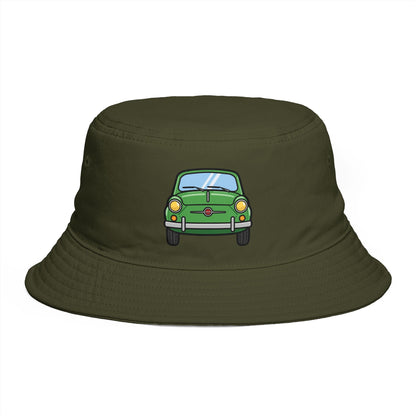 Bucket Hat — Retro Green Car Embroidered Bucket Hat Hats Printify One size Army