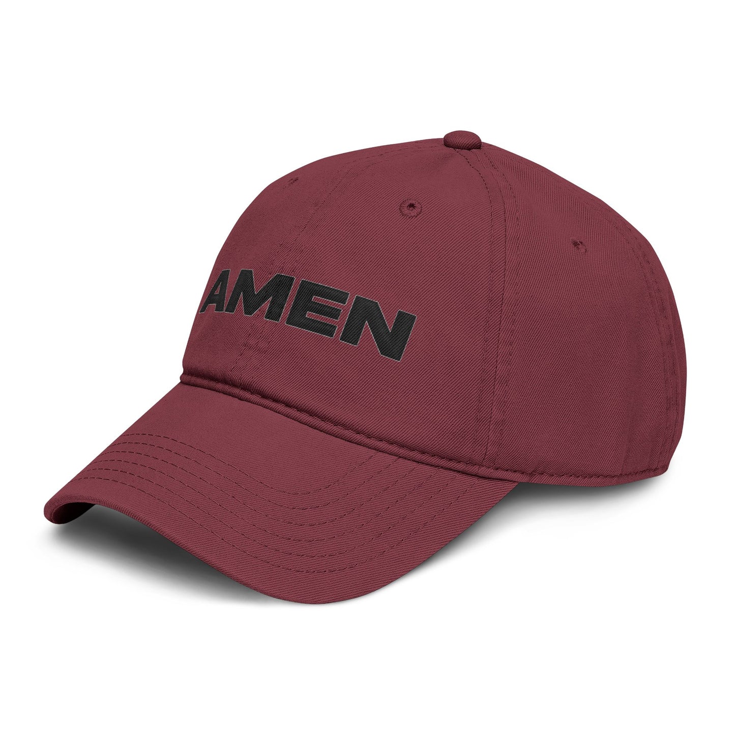 Amen Embroidered Washed Baseball Cap — Casual Faith Baseball Hat