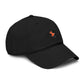 Washed Baseball Cap with Tiny Orange Pushpin Embroidery — Casual Everyday Hat Hats Printify