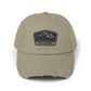 Explorer Wild Spirit Distressed Cap — Vintage Mountain Dad Hat Hats Printify Light Olive One size