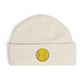 Sequin Tennis Ball Cuff Beanie - Sparkle Sports Knit Hat for Players & Fans Hats Printify One size Ecru