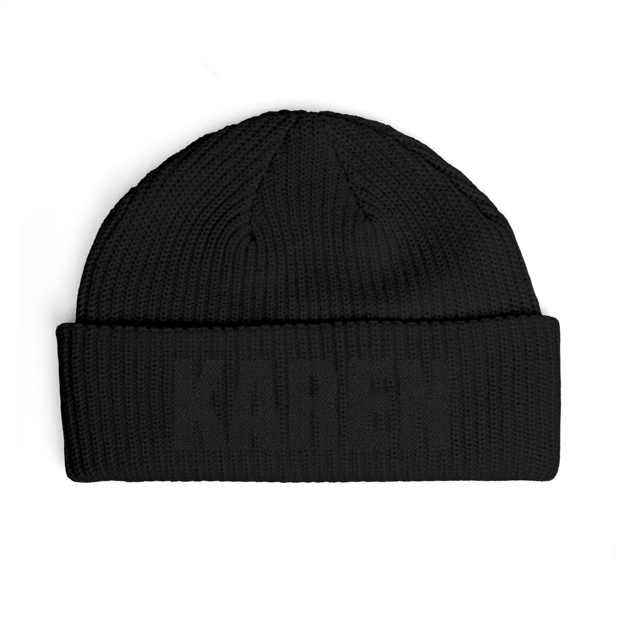 Cuff Beanie — Bold "KAREN" Embroidered Knit Hat Hats Printify One size Black