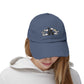 Distressed Baseball Cap — LA Logo with Angel Wings & Clouds