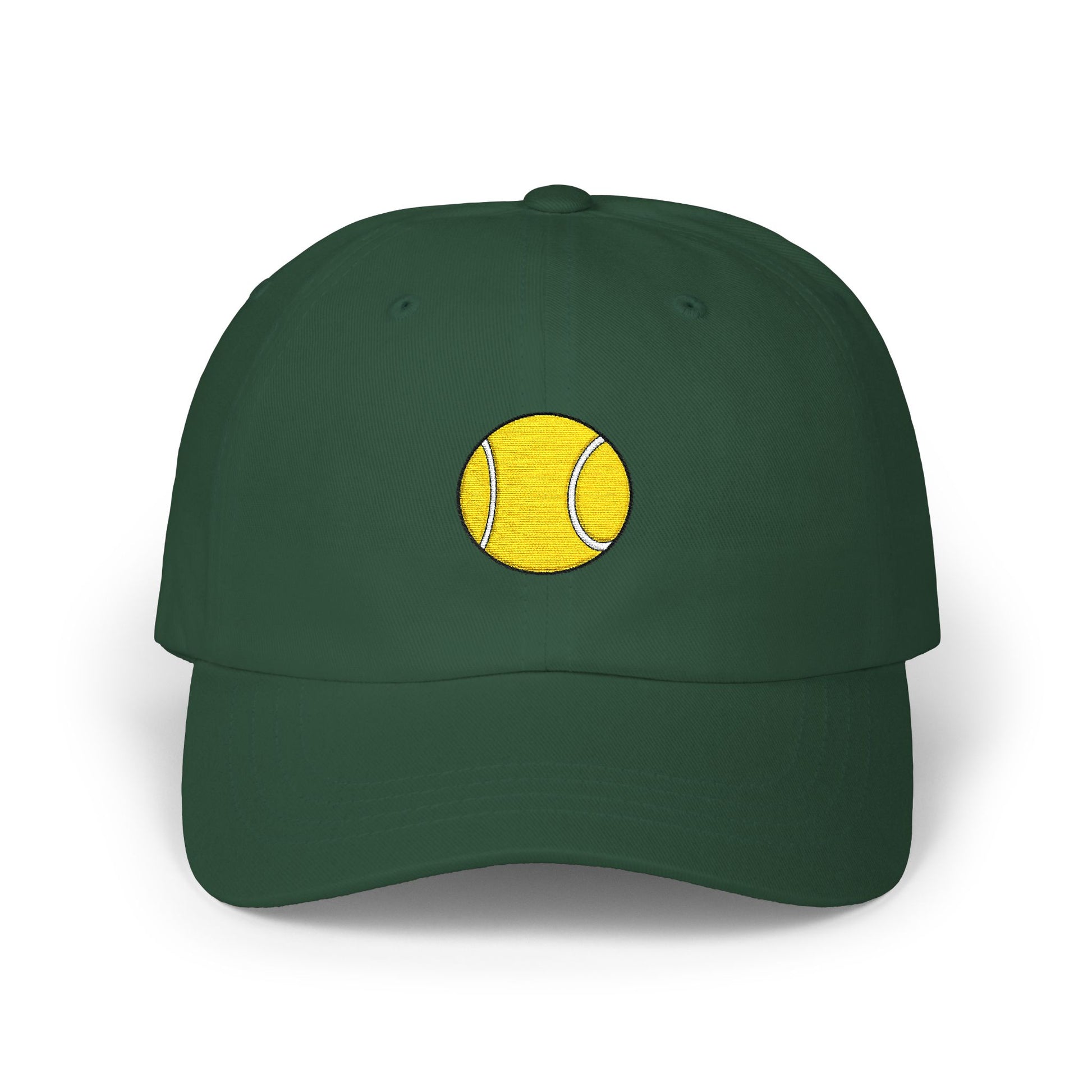 Tennis Ball Dad Cap — Minimal Embroidered Sports Hat Hats Printify Spruce One size