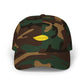 Embroidered Yellow Leaf Dad Cap — Minimal Nature Baseball Hat Hats Printify Green Camo One size