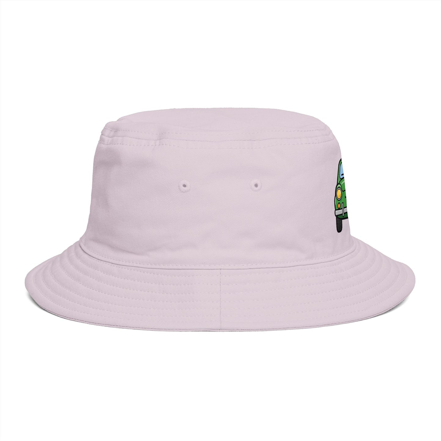 Bucket Hat — Retro Green Car Embroidered Bucket Hat