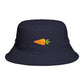 Carrot Emoji Bucket Hat — Cute Vegetable Graphic Summer Hat Hats Printify One size Navy