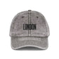 London Embroidered Vintage Cap — Washed Red Dad Hat Hats Printify One size Charcoal Grey