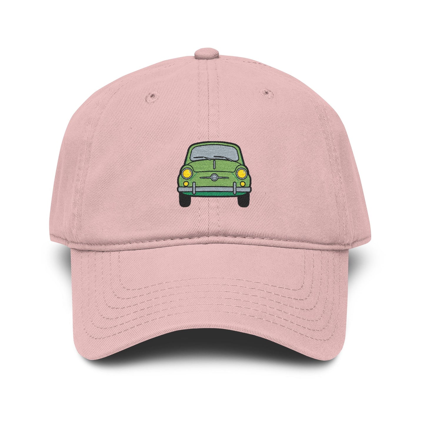 Vintage Green Car Embroidered Baseball Cap — Washed Cotton Dad Hat Hats Printify One size Dusty Rose