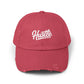 Hustle Distressed Cap Hats Printify Dashing Red One size