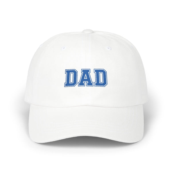 DAD Embroidered Classic Dad Cap – Vintage Varsity Baseball Hat for Fathers Hats Printify White One size