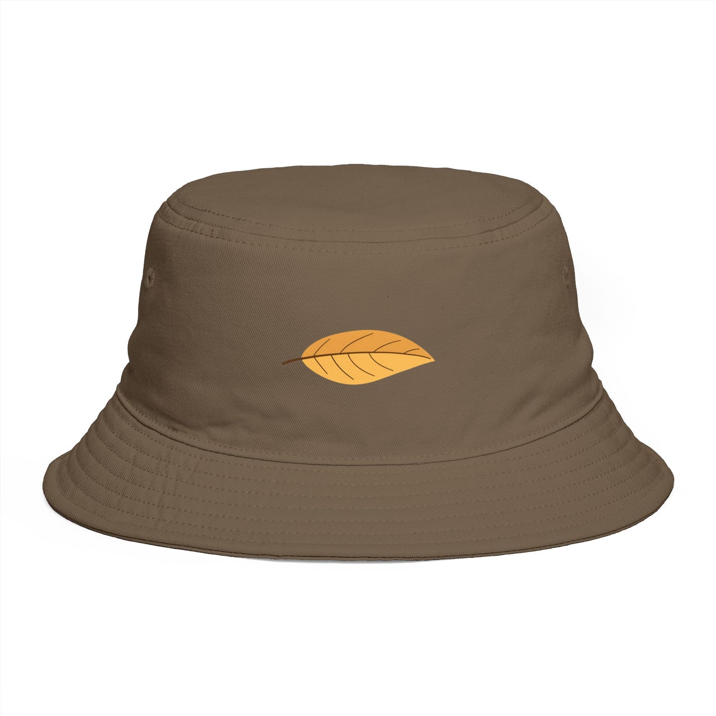 Autumn Leaf Bucket Hat — Brown Fall Outdoor Sun Hat